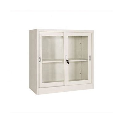 2 Sliding Door  Vertical Metal Bookshelf Fireproof Filing Cabinet
