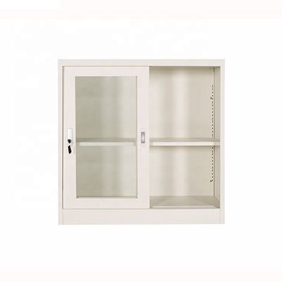 2 Sliding Door  Vertical Metal Bookshelf Fireproof Filing Cabinet