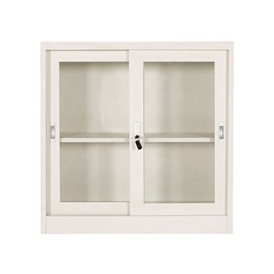 2 Sliding Door  Vertical Metal Bookshelf Fireproof Filing Cabinet