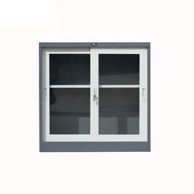 2 Sliding Door  Vertical Metal Bookshelf Fireproof Filing Cabinet